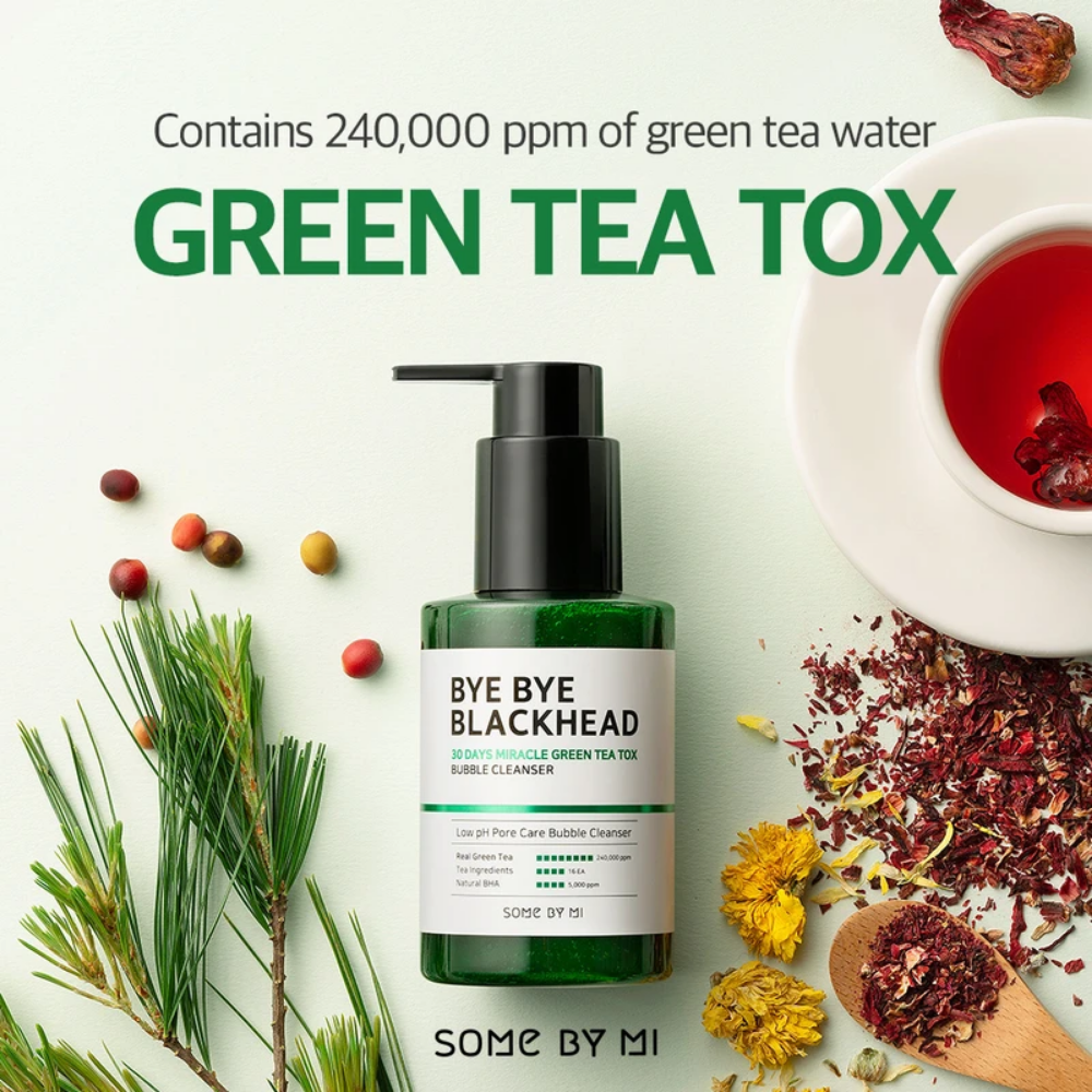 SOME BY MI Bye Bye Blackhead 30 Days Miracle Green Tea Tox Bubble Cleanser 120g – bild 2