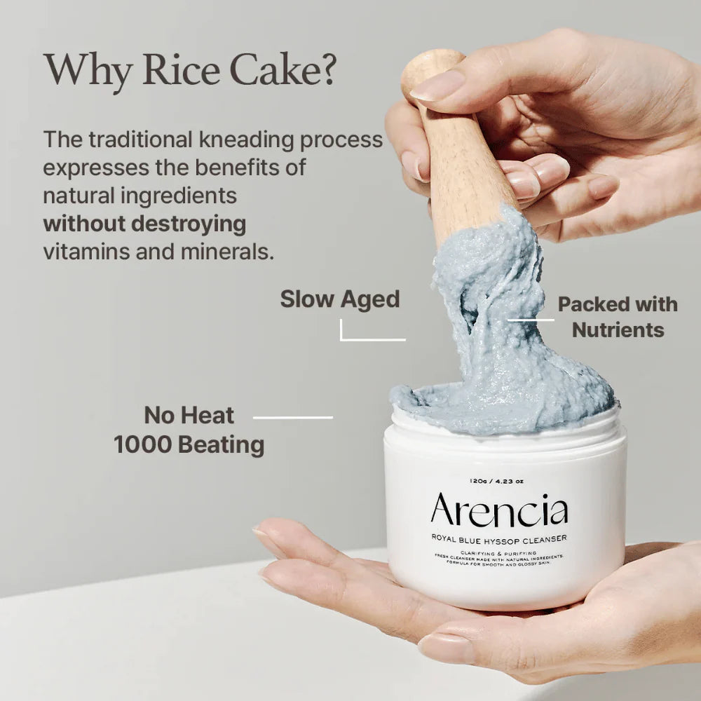 Arencia Fresh Blue Hyssop Rice Mochi Cleanser 120g