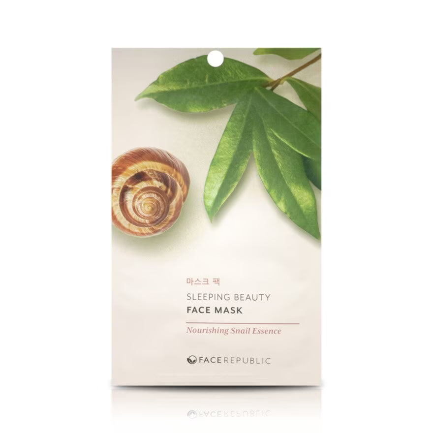 Sleeping Beauty Sheet Mask - Nourishing Snail Essence, 23ml