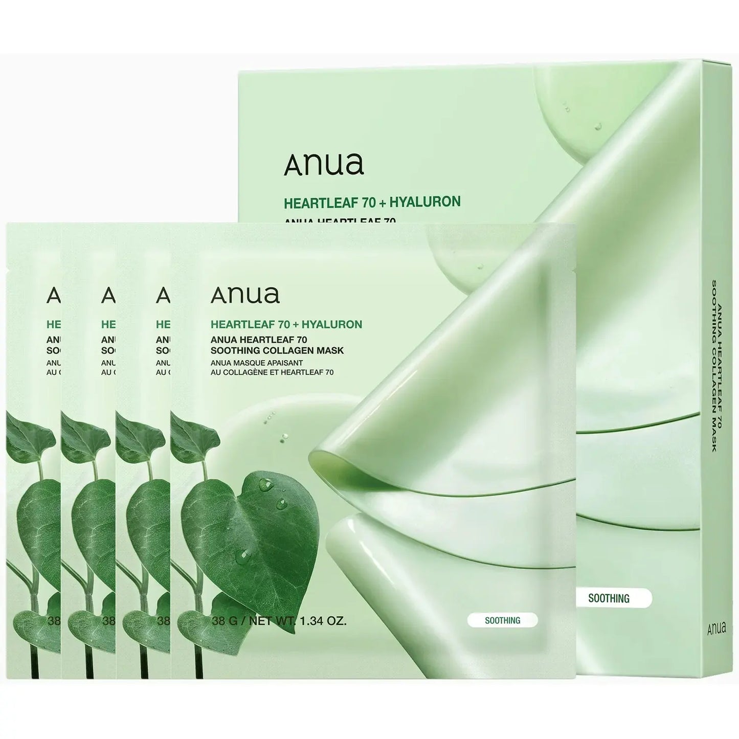Anua Heartleaf 70 Soothing Collagen Mask 4 Sheets