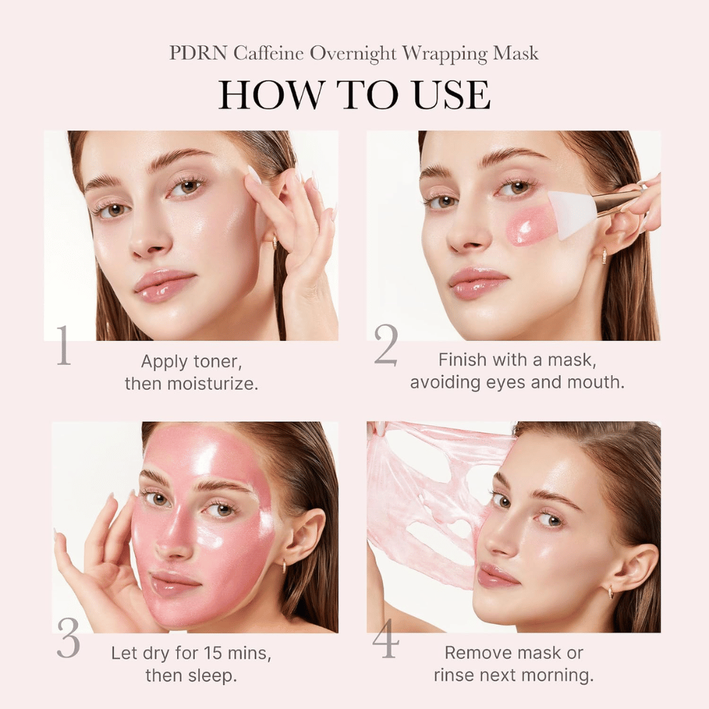 PDRN Pink Caffeine Night Wrapping Mask 75ml – bild 4