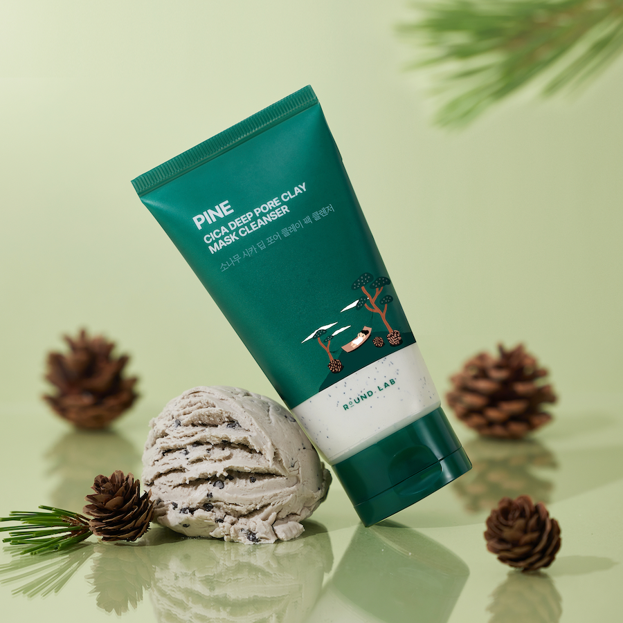 Round Lab Pine Cica Deep Pore Clay Mask Cleanser 150ml – bild 3