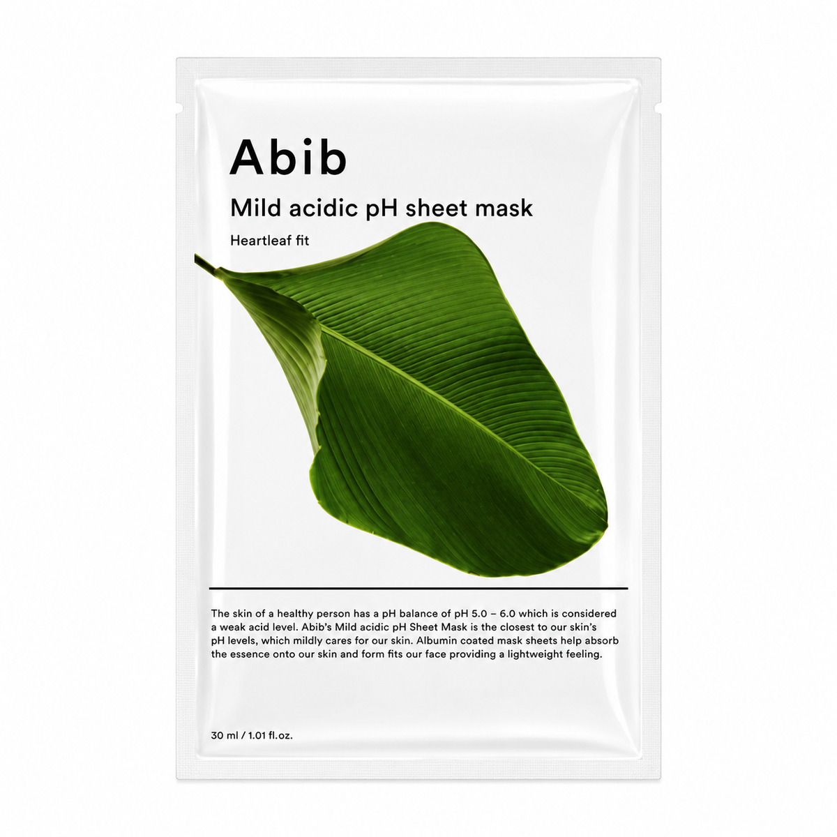 ABIB Mild Acidic pH Sheet Mask Heartleaf Fit 1 sheet