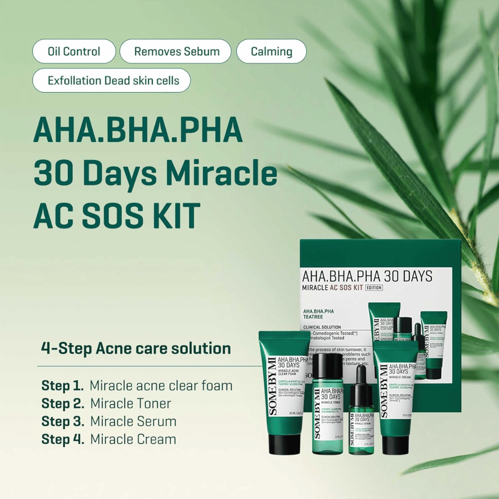 SOME BY MI AHA BHA PHA 30 Days Miracle AC SOS Kit 4 delar – bild 2