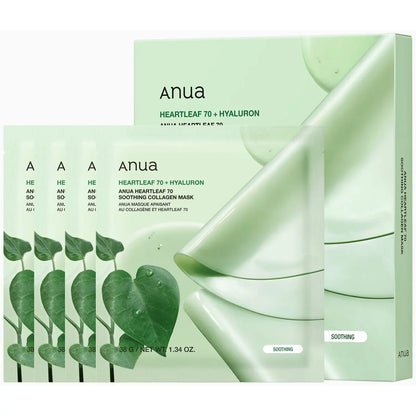 Anua Heartleaf 70 Soothing Collagen Mask 4 Sheets