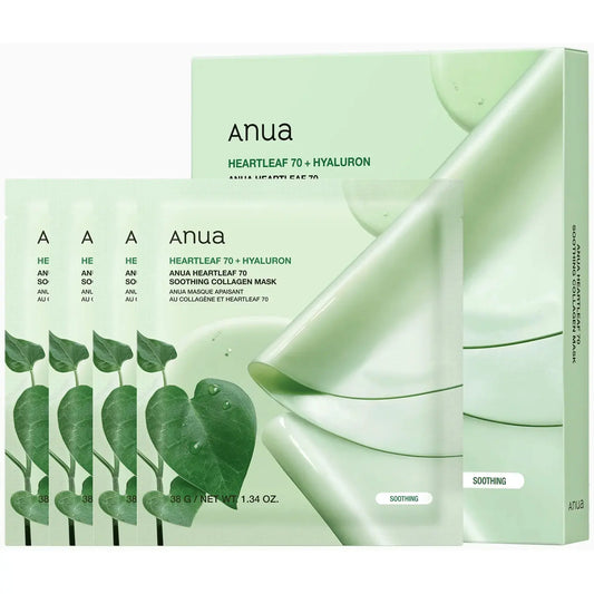 Anua Heartleaf 70 Soothing Collagen Mask 4 Sheets