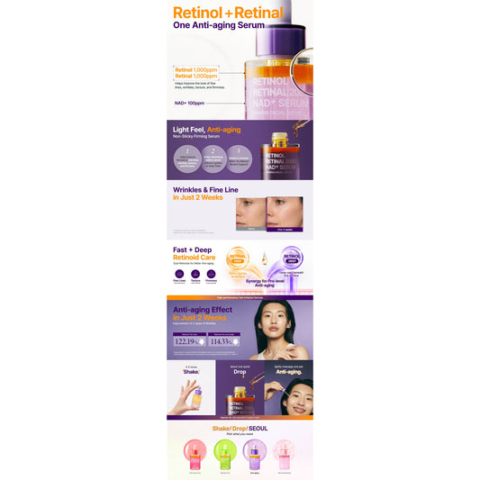 Purito SEOUL Retinol Retinal 2000 NAD+ Serum 30ml