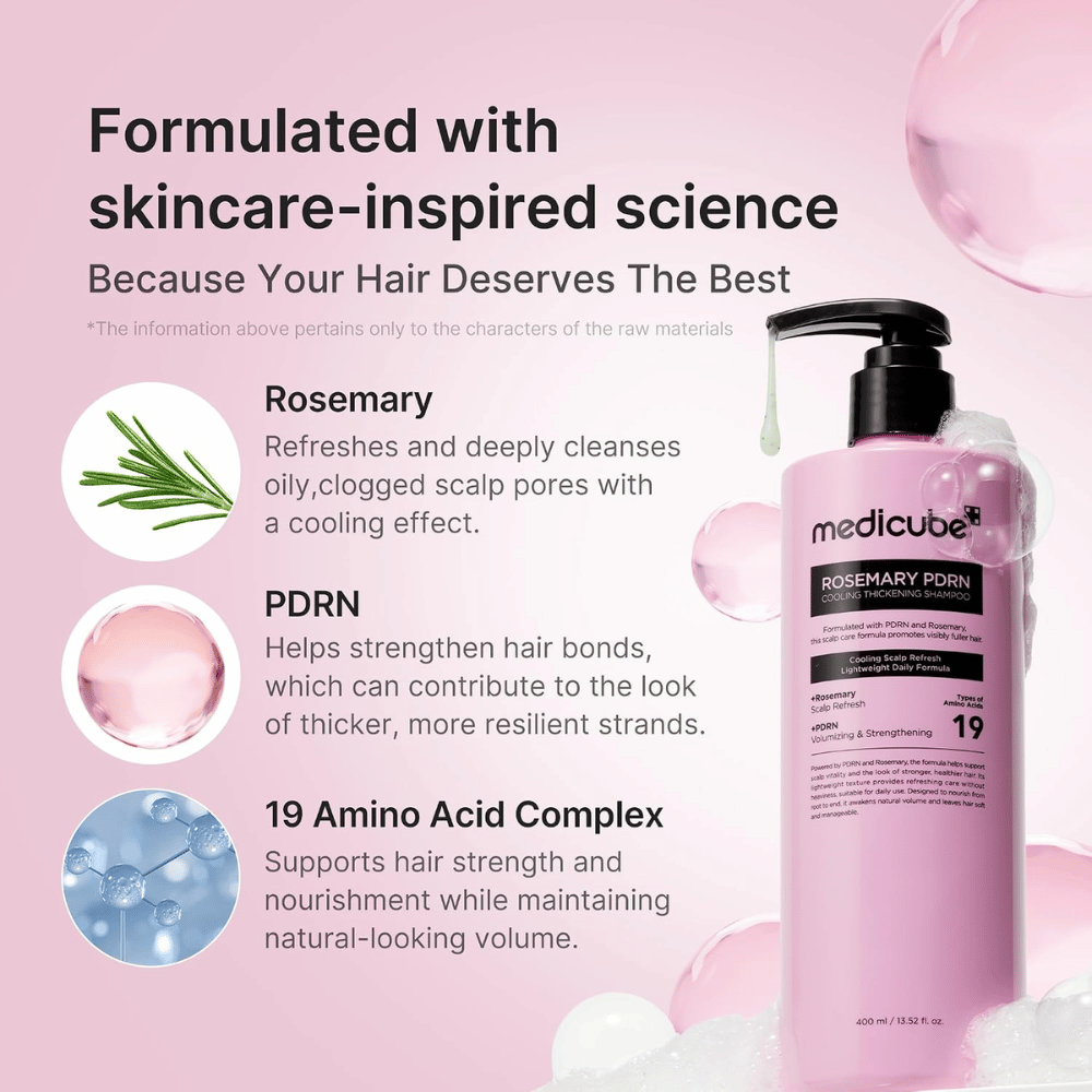 Rosemary PDRN Cooling Thickening Shampoo 400ml – bild 3