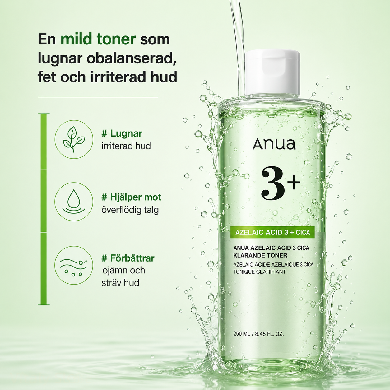 Anua – Azelaic Acid 3 Cica Skin Clarifying Toner 250 ml